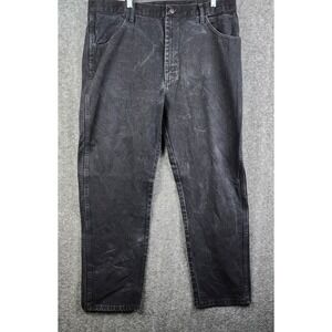 Rustler Jeans Men 40x30 Black Vintage Straight Leg Denim Pants 87619CB Excellent
